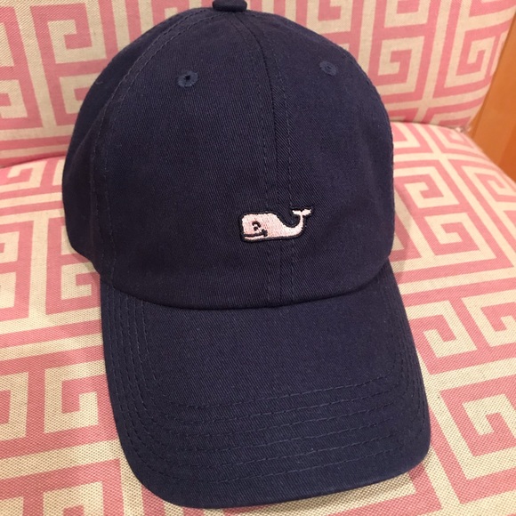 Vineyard Vines Accessories - Vineyard Vines Hat Navy Blue Pink Whale Cap